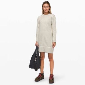 Lululemon On Repeat Dress Heathered Light Ivory sz 4